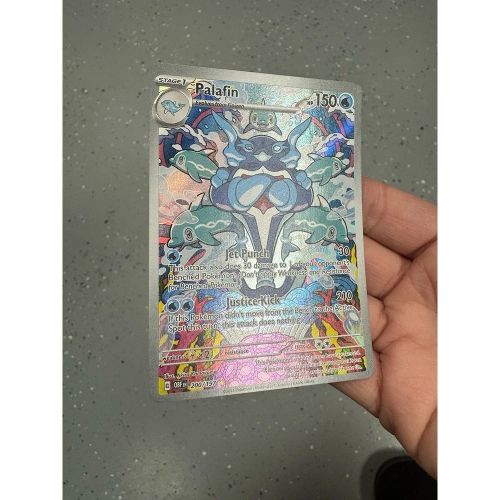 Palafin 200/197 MISCUT ERROR✨  Illustration Rare Pokemon Holo Near Mint